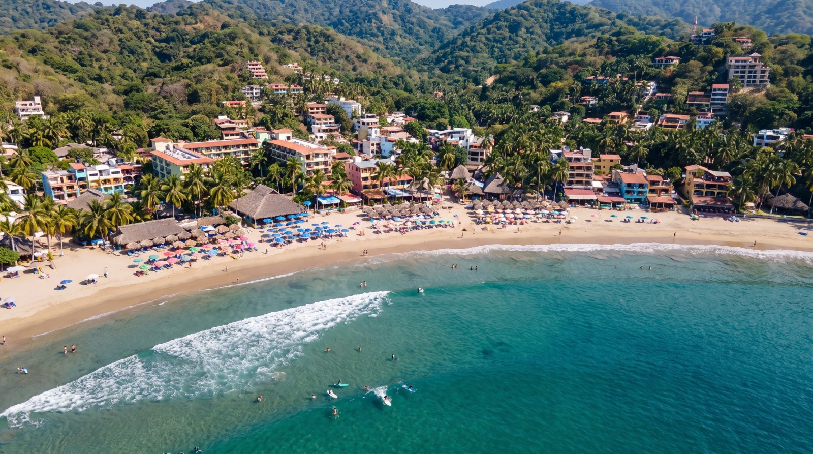 Sayulita, Banderas Bay — reached by private boat charter from Marina Nuevo Vallarta