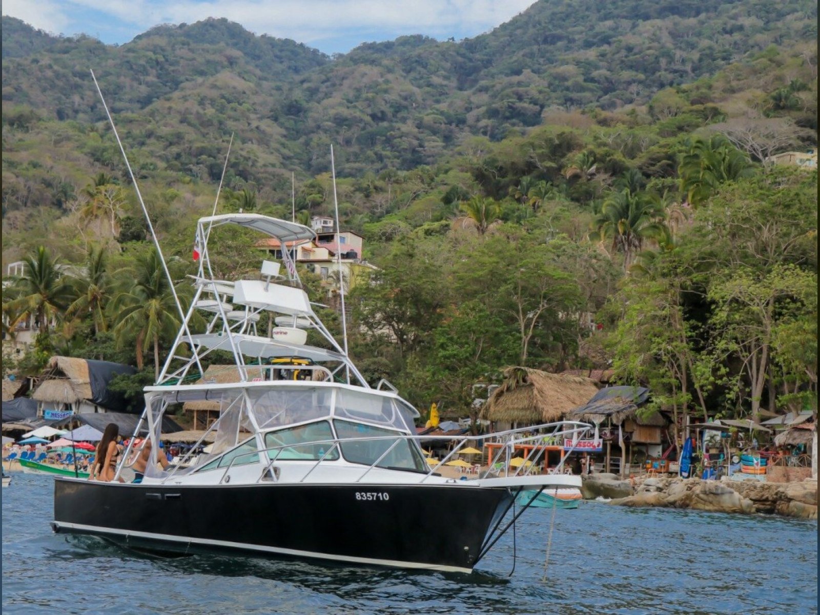 Secluded beach cove reached by boat from Marina Nuevo Vallarta