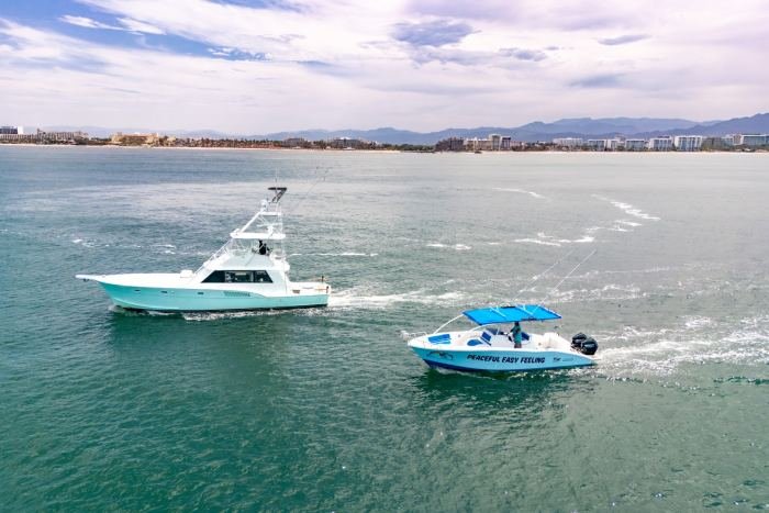 Steel n Time and Peaceful Easy Feeling cruising in tandem across Banderas Bay